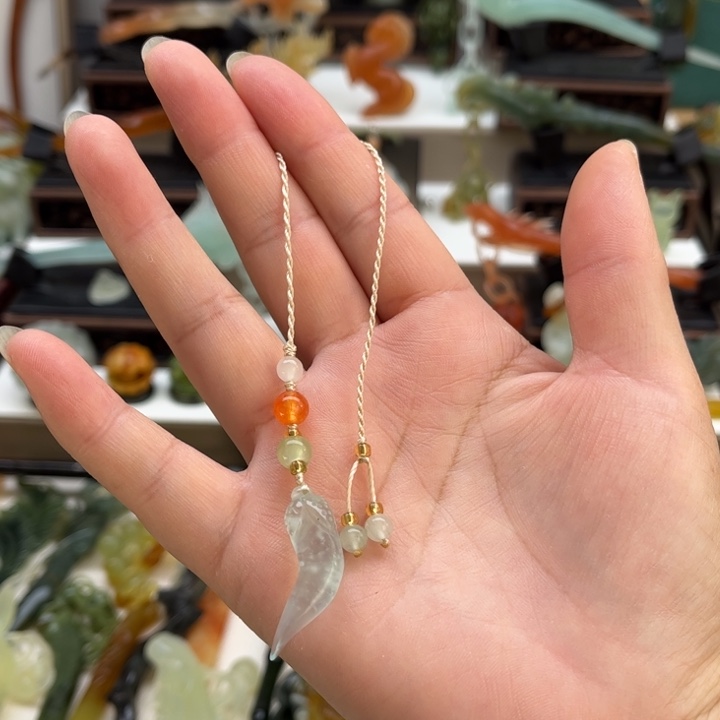 蛇纹石玉未镶嵌岫玉发簪