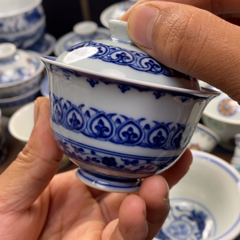 【闪购商品】景德镇青花瓷盖碗