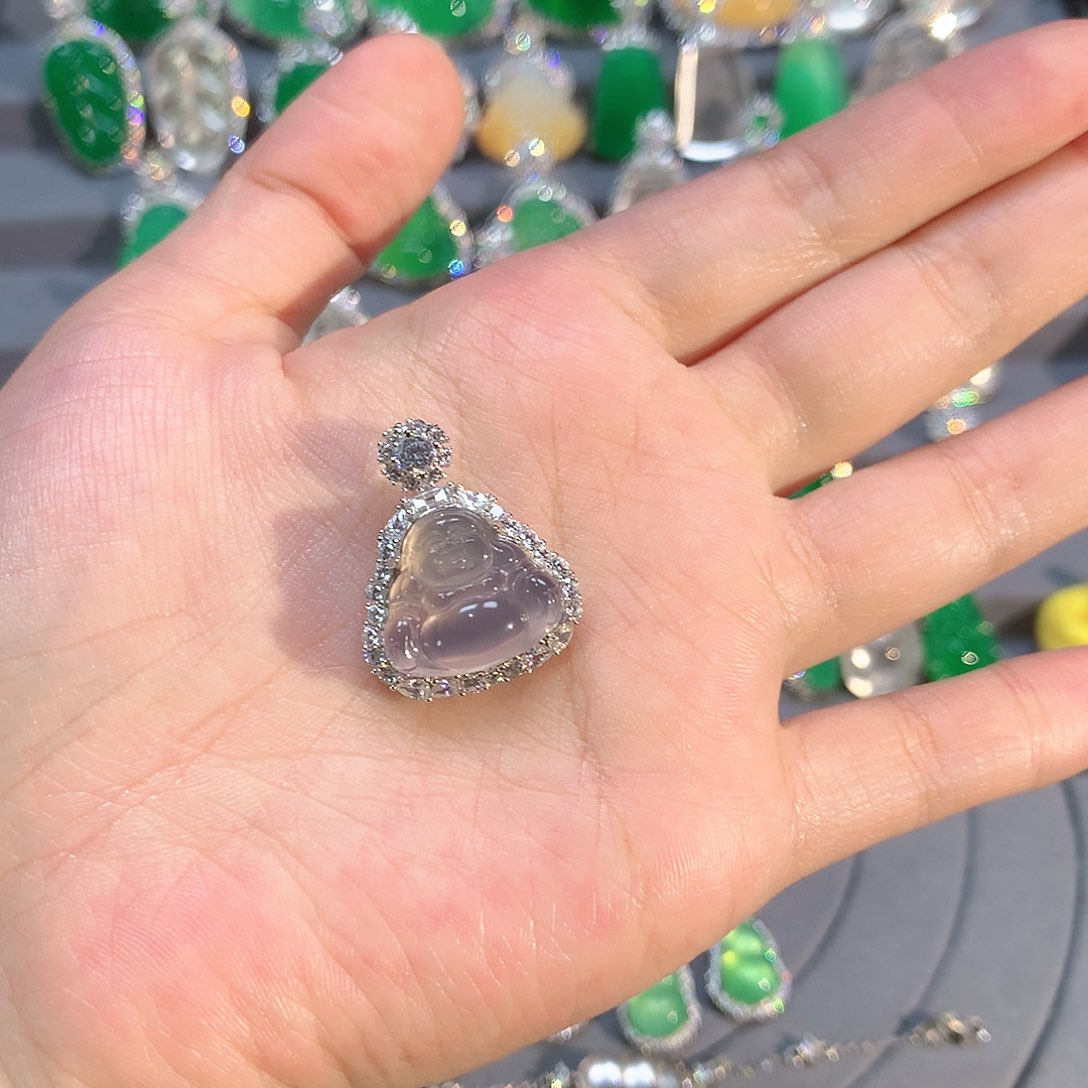 玛瑙/玉髓颈饰银S925镶嵌芋*酱