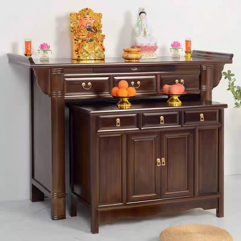 实木供桌佛台神台靠墙家用香案新中式贡桌供台供柜佛桌供奉桌