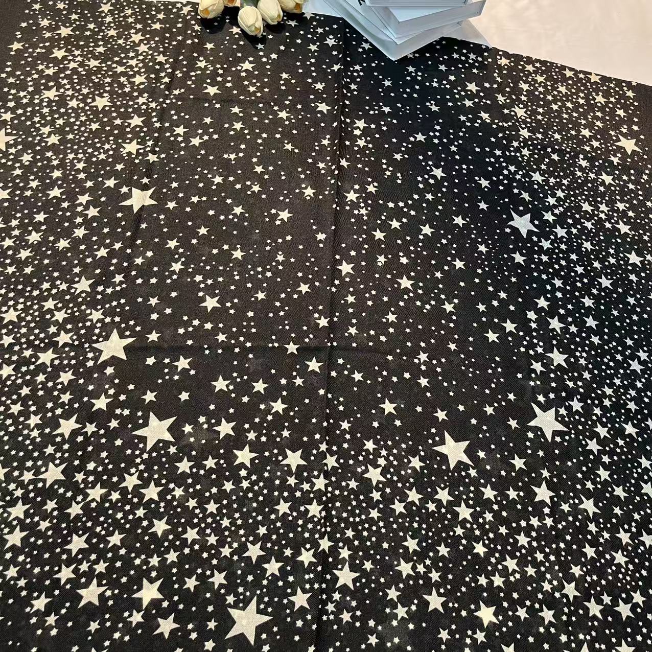 羊绒长巾-满夜群星  100*200cm长巾
