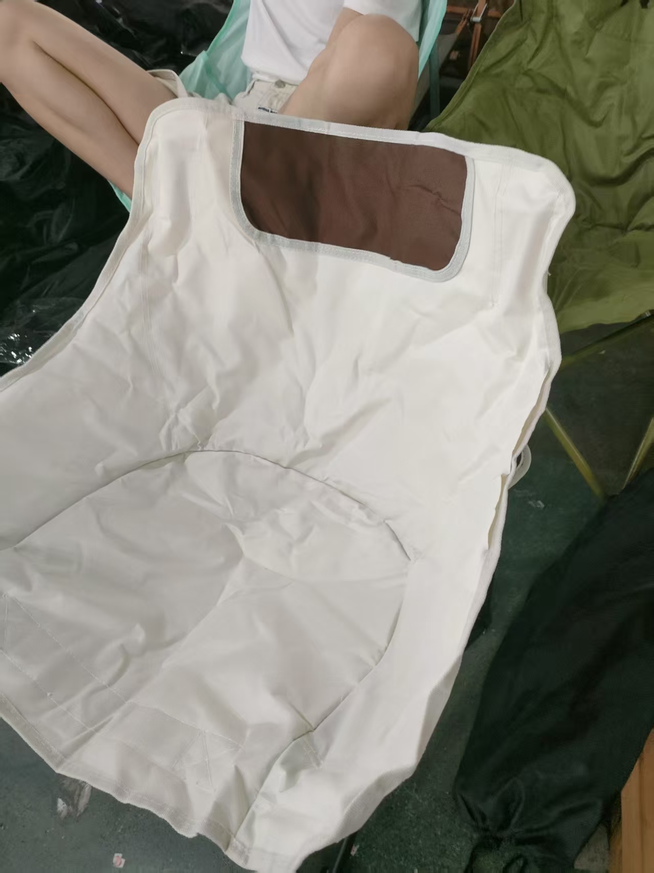 米白色多袋子包装款牛津布星月椅子任意发1