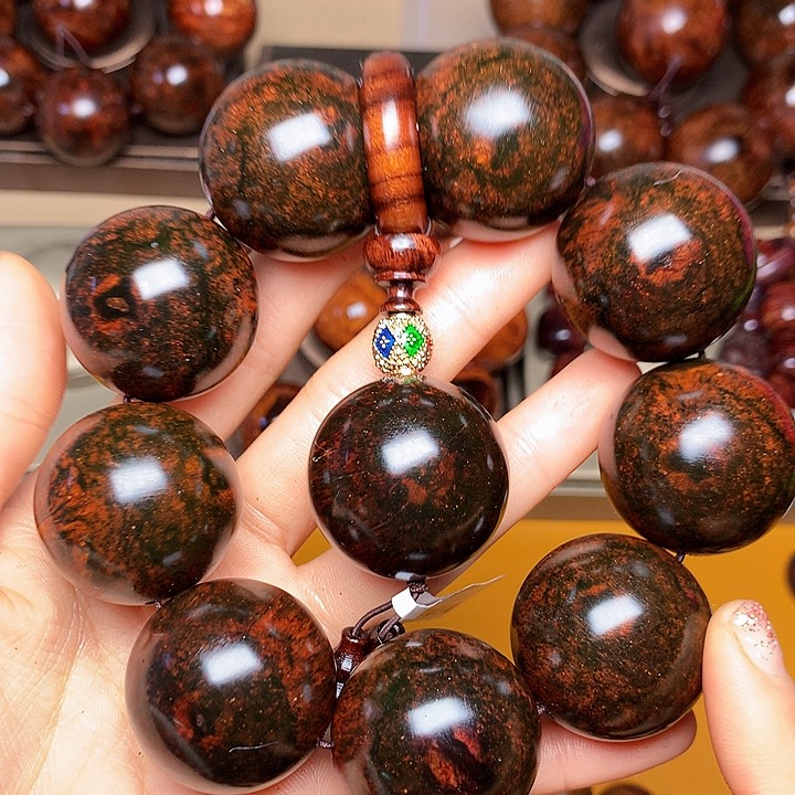 花梨木类手串/手链黄花梨风化料老挝花梨土埋料3.0