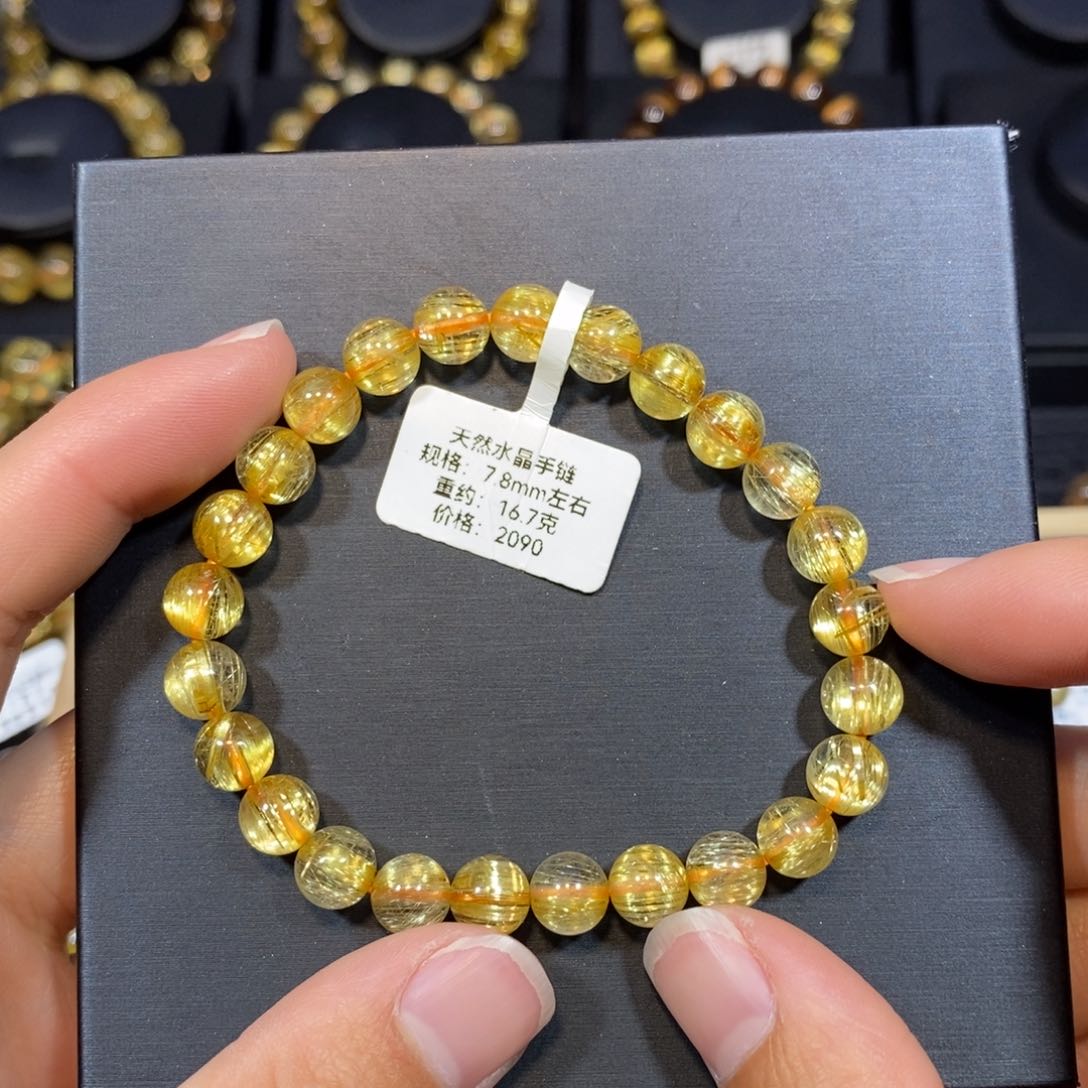 水晶手链未镶嵌?**?手链7.8mm 瑾