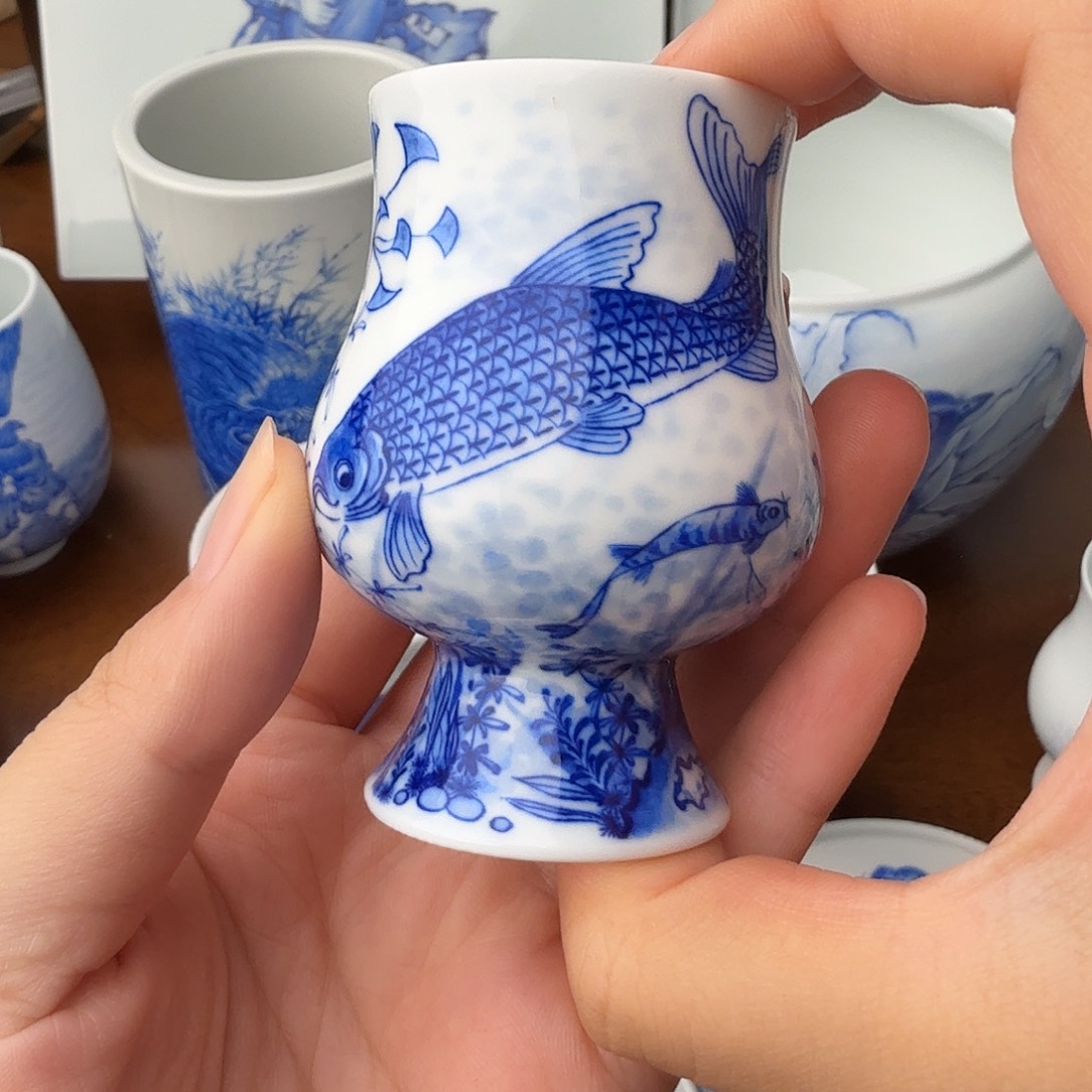 盉木   鱼藻酒杯。