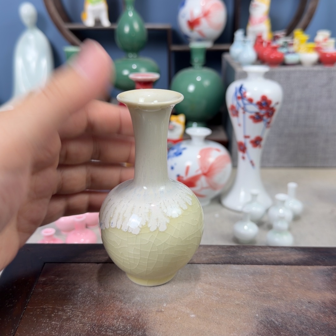 陶瓷手工小花器摆件