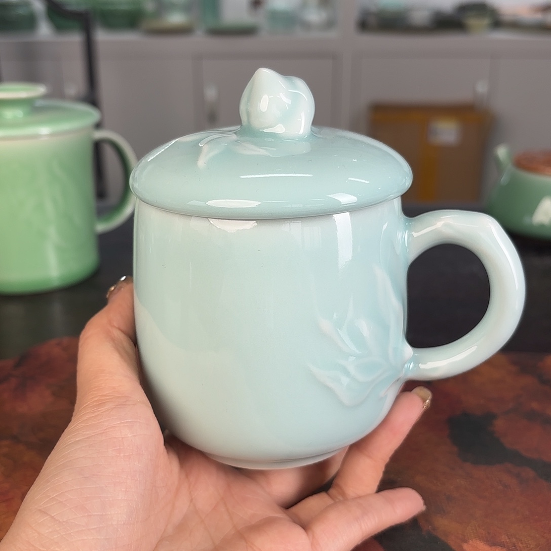 龙泉云间青瓷小米茶器