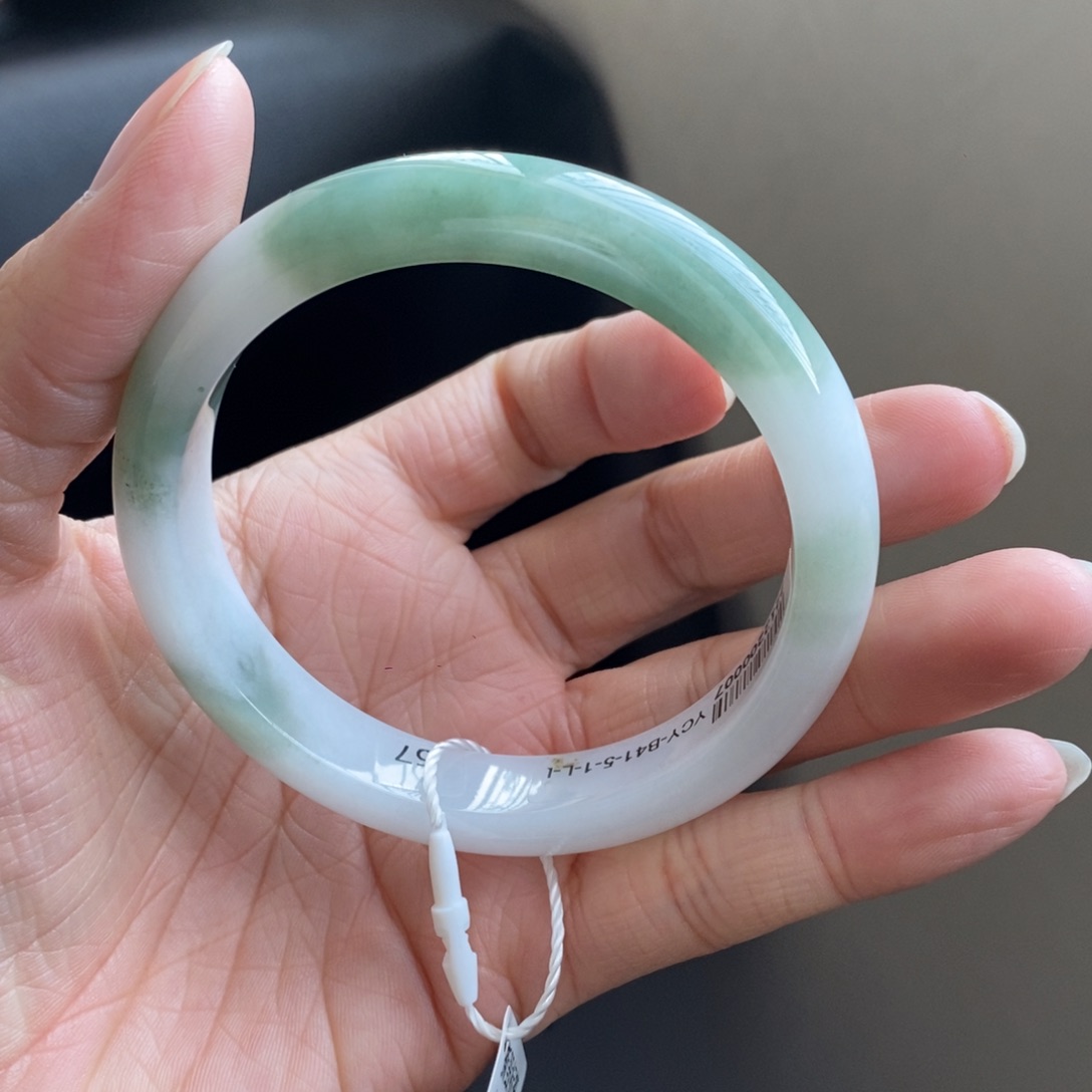 翡翠未镶嵌手镯57-58正圈