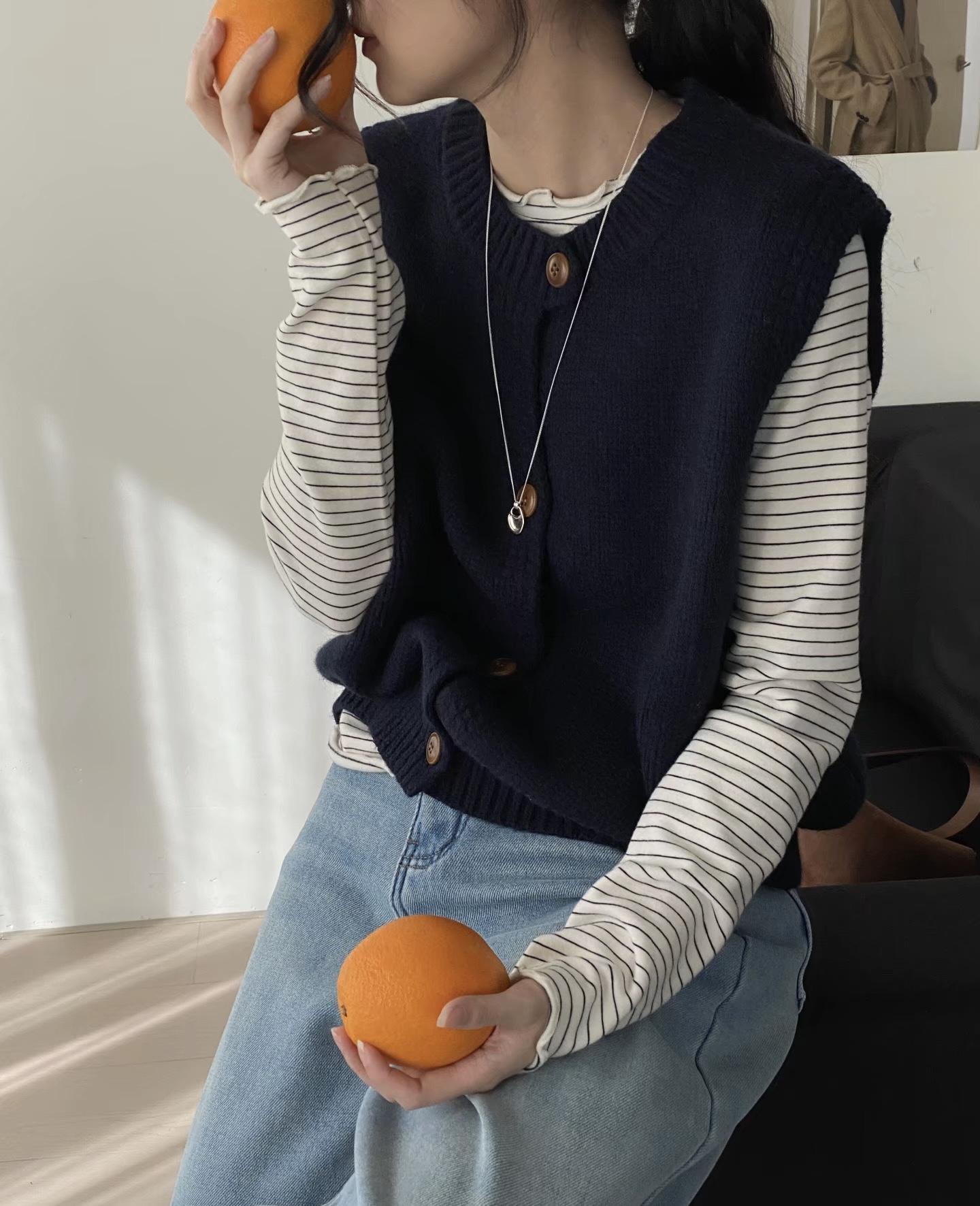 {K61-K120}居家外出高级女百搭马甲春秋休闲针织无袖马夹时尚女士