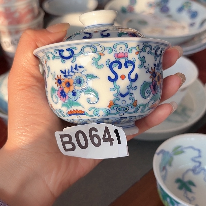 微瑕手工手绘茶具065