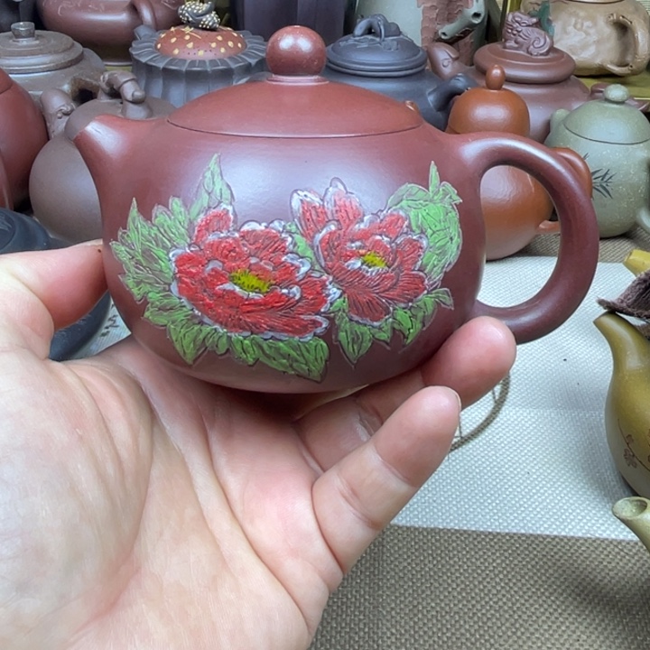 茶壶紫砂紫砂壶龙血砂西施220cc