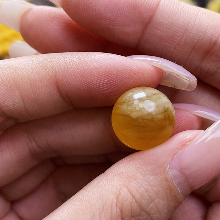 琥珀裸石未镶嵌单珠尺寸15mm微瑕