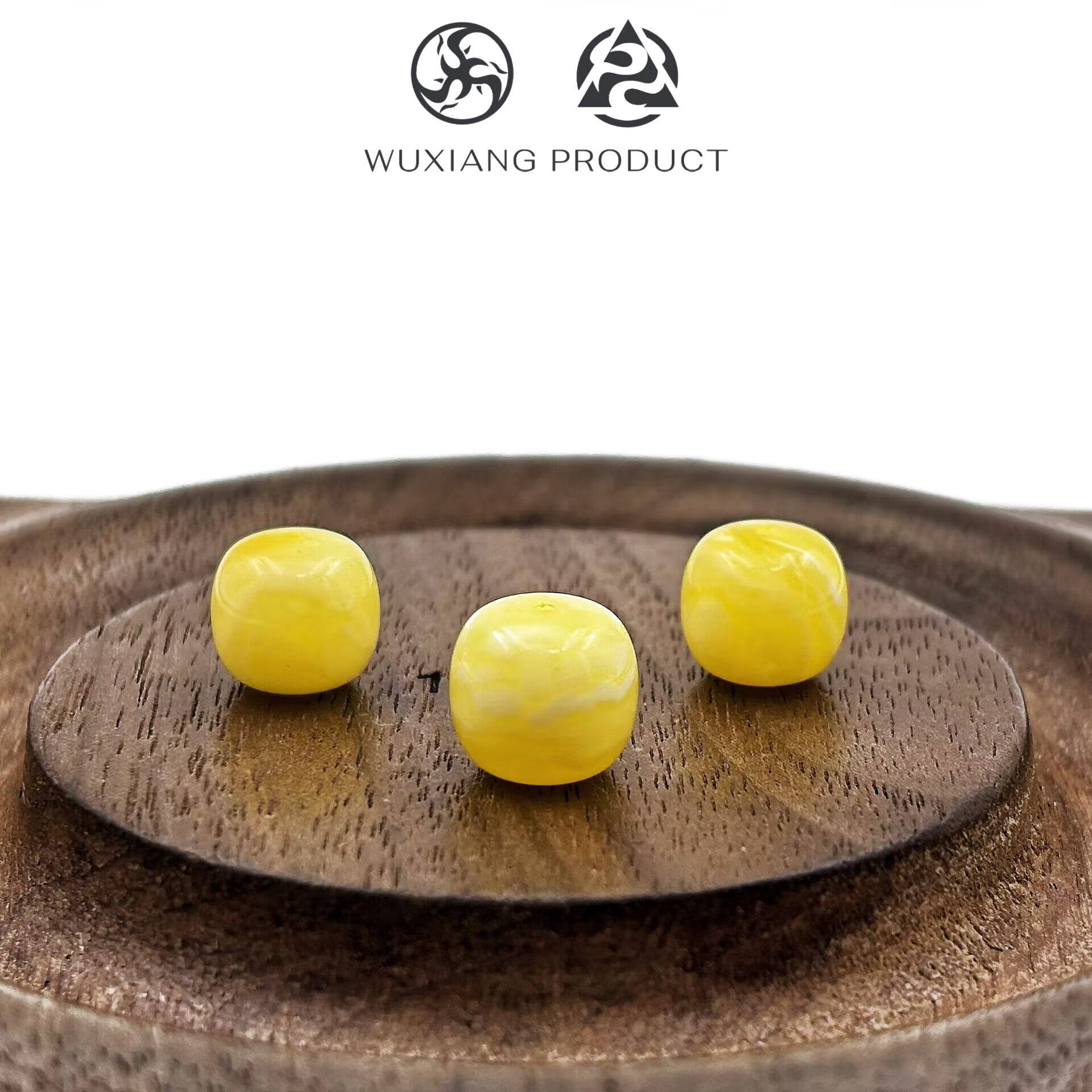 【蜜蜡】原矿白花蜜蜡 保真 蜡质实 散珠文玩配饰