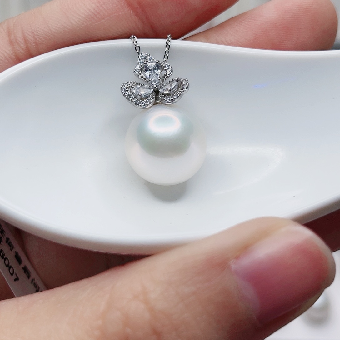 淡水珍珠颈饰银S925镶嵌