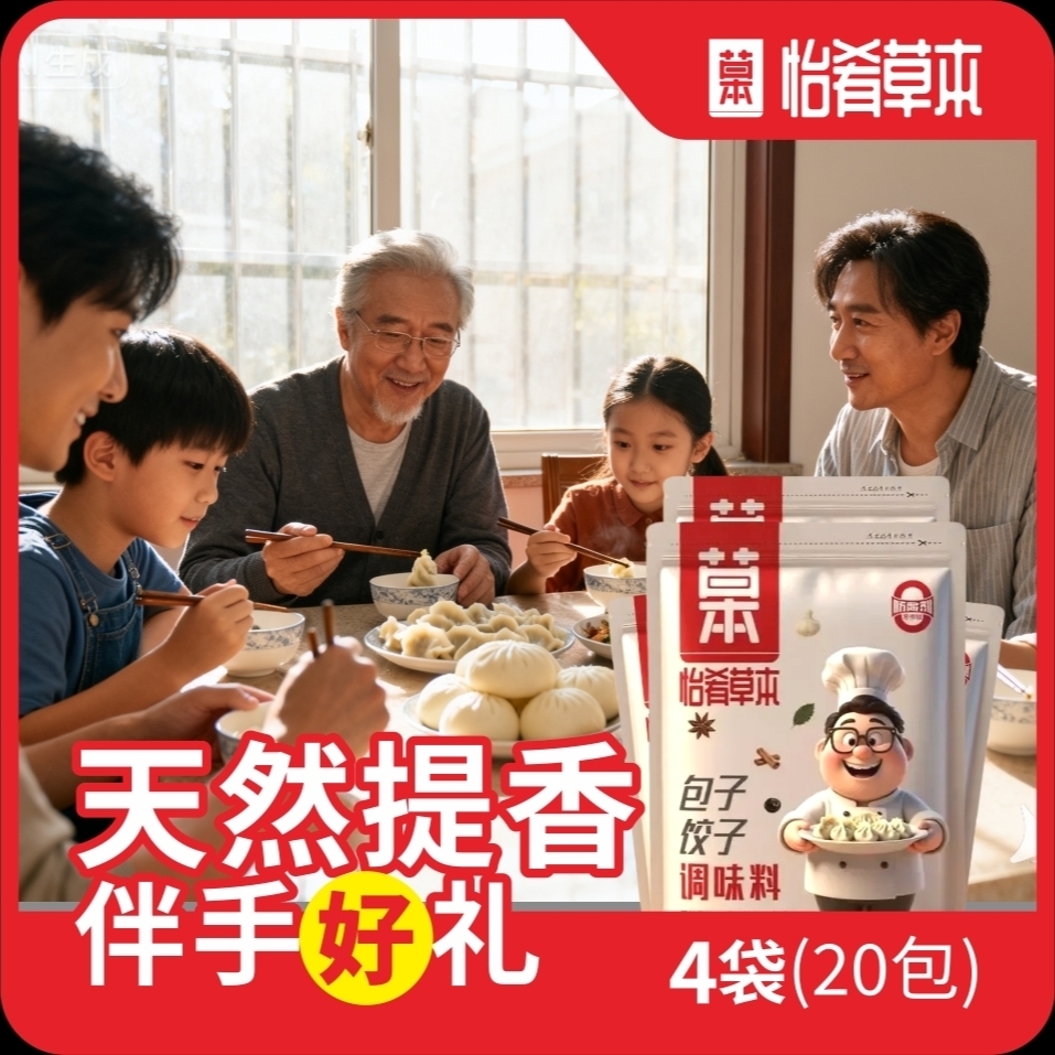 怡肴草本包子饺子调味包料家用去腥增香调料小包装包子厨房调味品