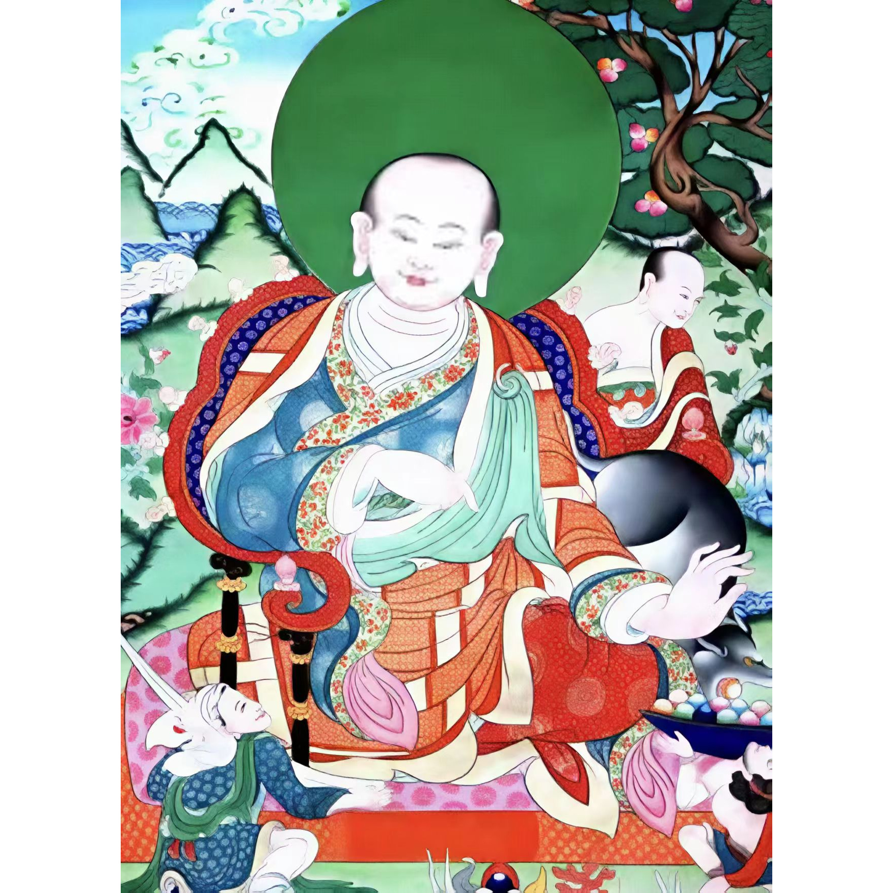 龙妹唐卡 阿罗汉41