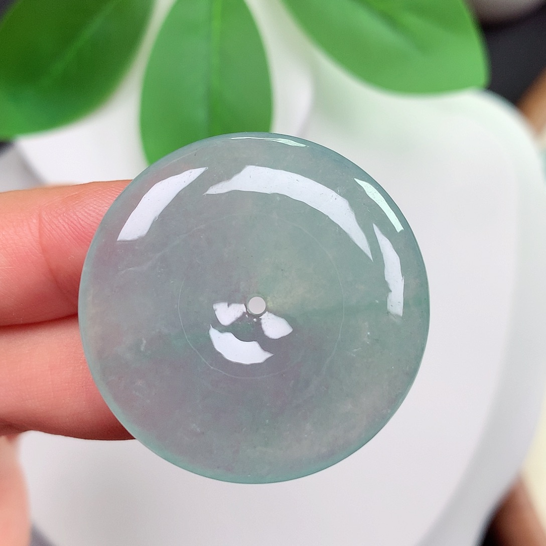 颈饰未镶嵌翡翠平安扣 33.9x5.7mm