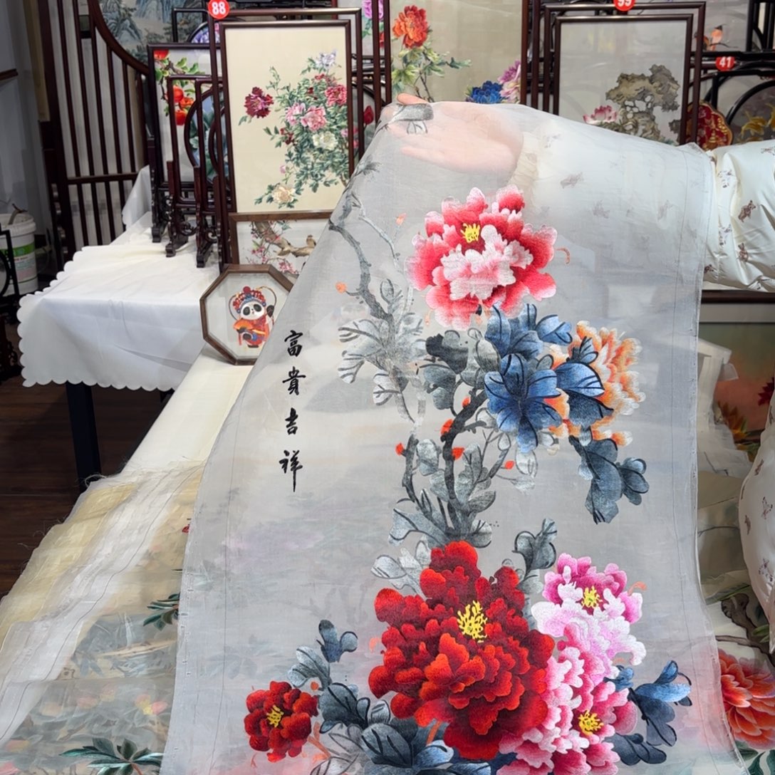 织绣纯手工非遗苏绣绣片