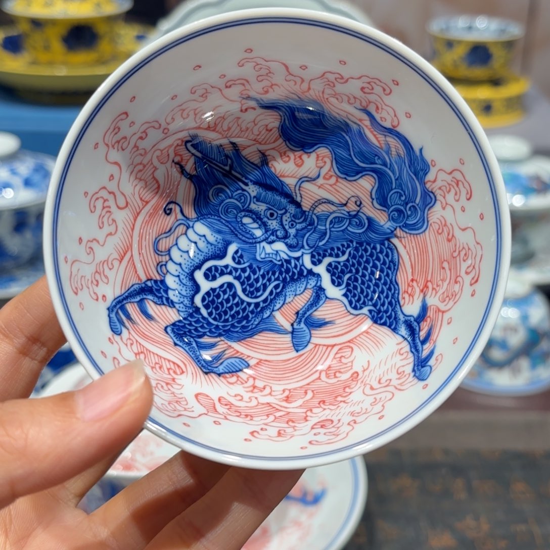 瓷片手工手绘陶瓷茶具