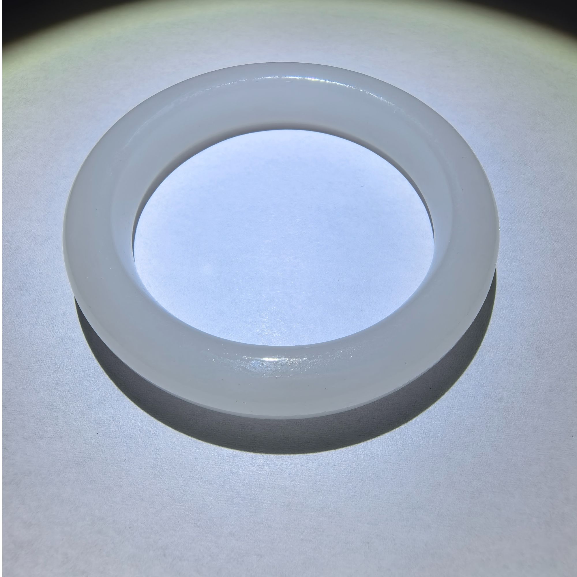 非金属仿水晶手镯 羊脂白手镯