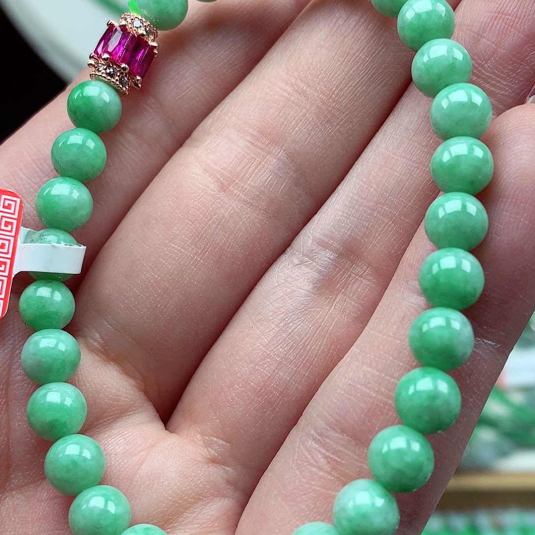 翡翠未镶嵌毛衣链翡翠