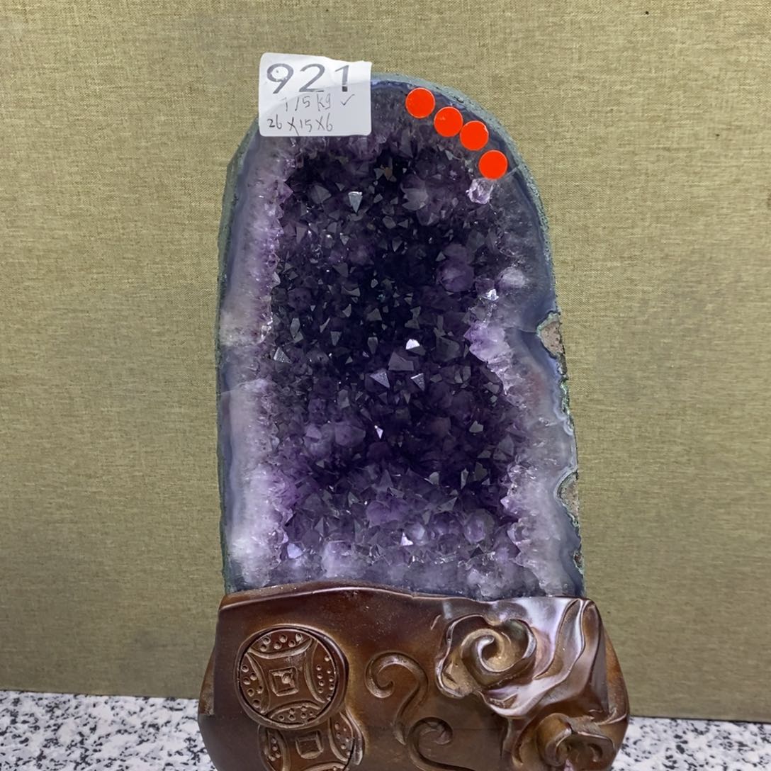 水晶未镶嵌大型摆件（非配饰）紫水晶921