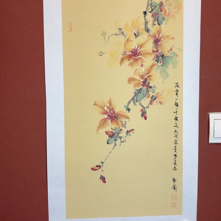 国画听兰老师花鸟