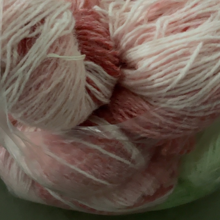 季***夏绿色粉色毛线四团532号