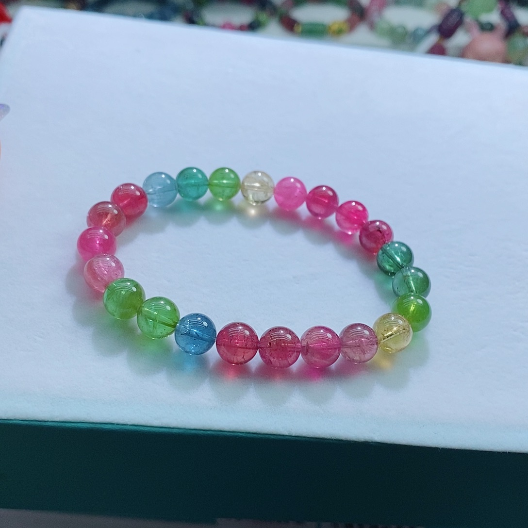 碧玺手链未镶嵌8mm左右