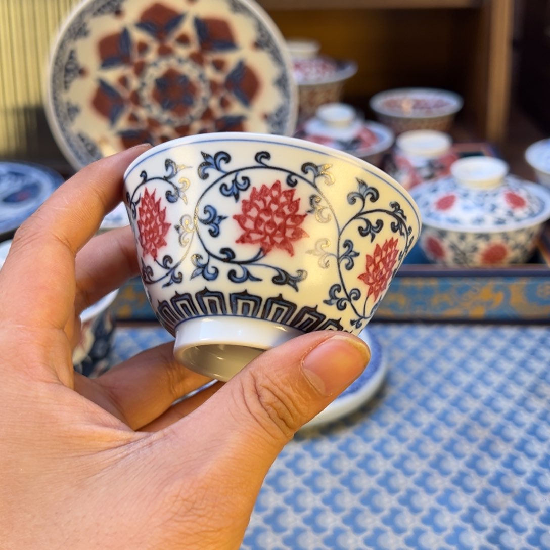 摆件新年快乐景德镇茶器百宝箱