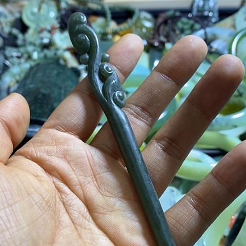 和田玉发簪未镶嵌发簪