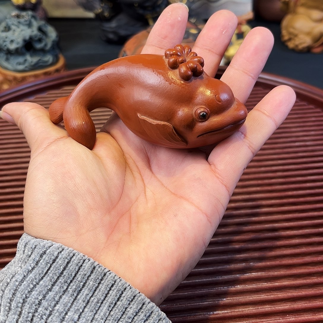 紫砂茶杯高端紫砂茶宠微瑕