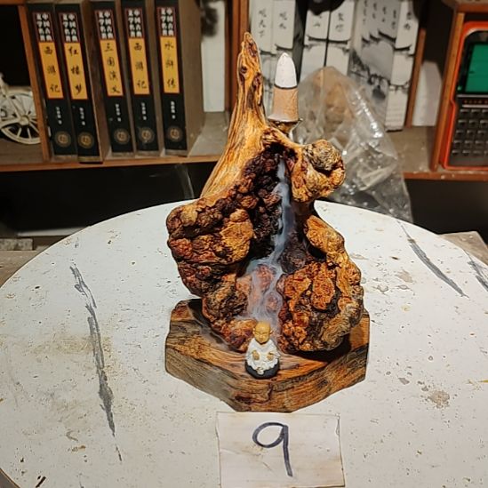 提***吒泥塑9北沉香琥珀木天然造型山水