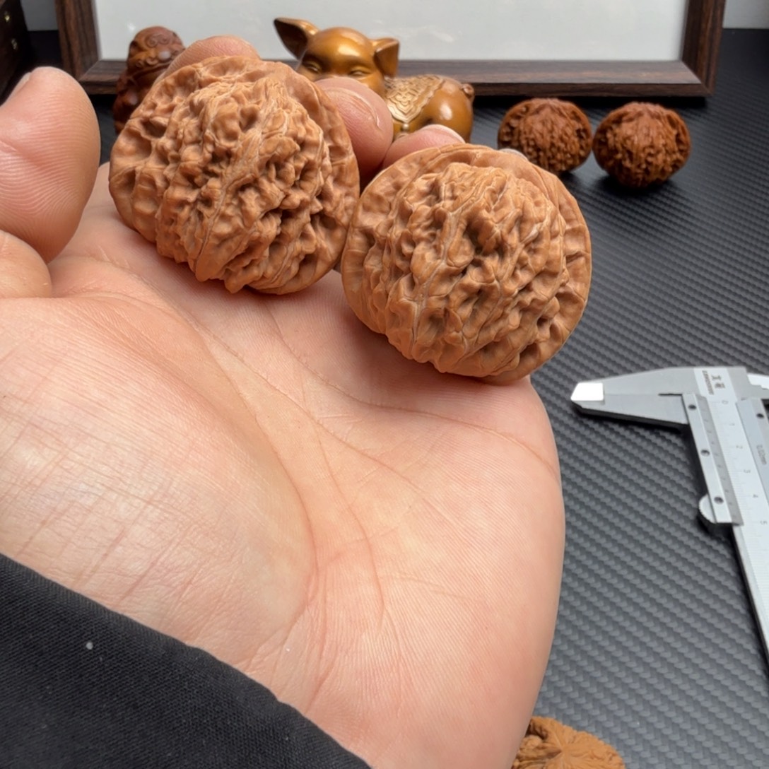 吊坠文玩核桃全品四座楼43尺寸