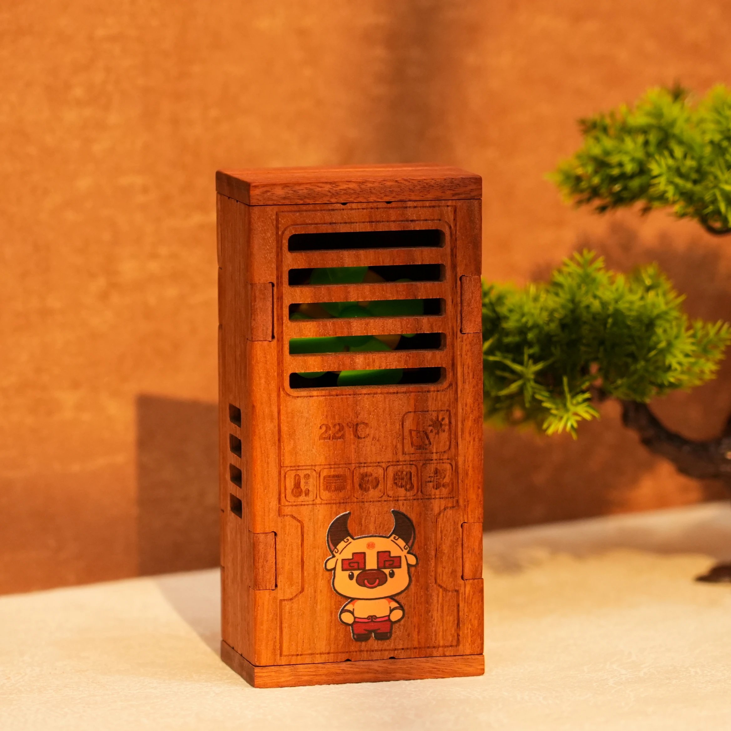 空调｜榫卯文创｜血檀｜檀锦阁文创｜规格约6.2*4.3*13.3｜A02115