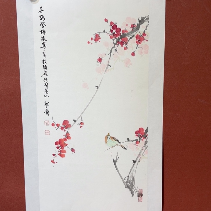 国画听兰老师花鸟