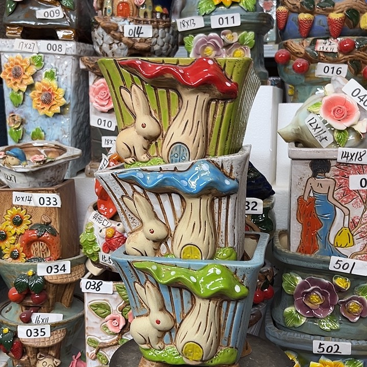 粗陶材质多肉花盆