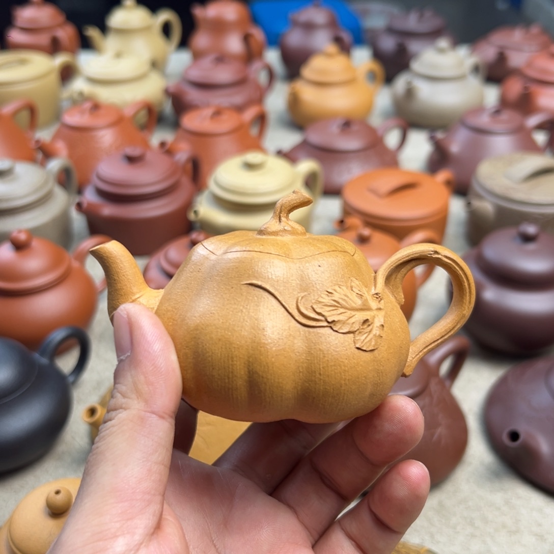 拿***L紫砂茶壶120毫升黄金段南瓜