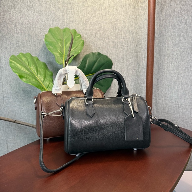 头层植鞣牛皮女包波士顿手提包精致时尚小包包61712
