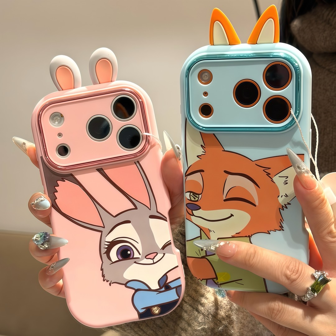 贴贴朱迪尼克耳朵适用苹果17/16promax手机壳华为vivooppo小米15