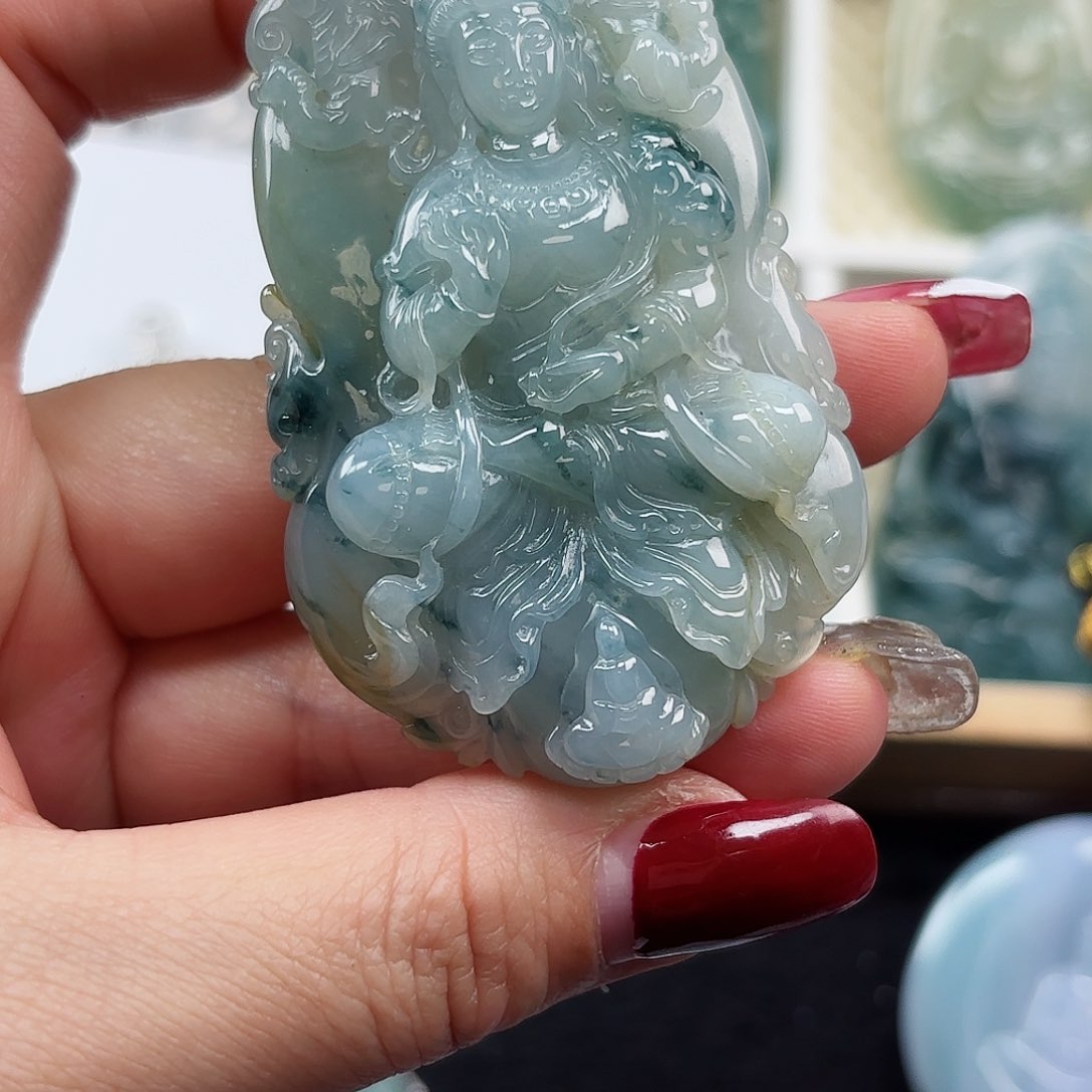翡翠颈饰未镶嵌༺****ꪶ普贤