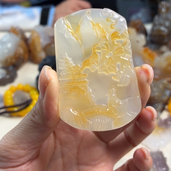 玛瑙/玉髓未镶嵌吊坠(不含链)