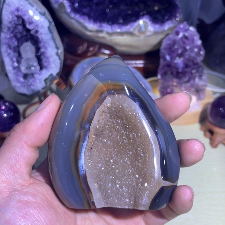 方解石未镶嵌紫晶