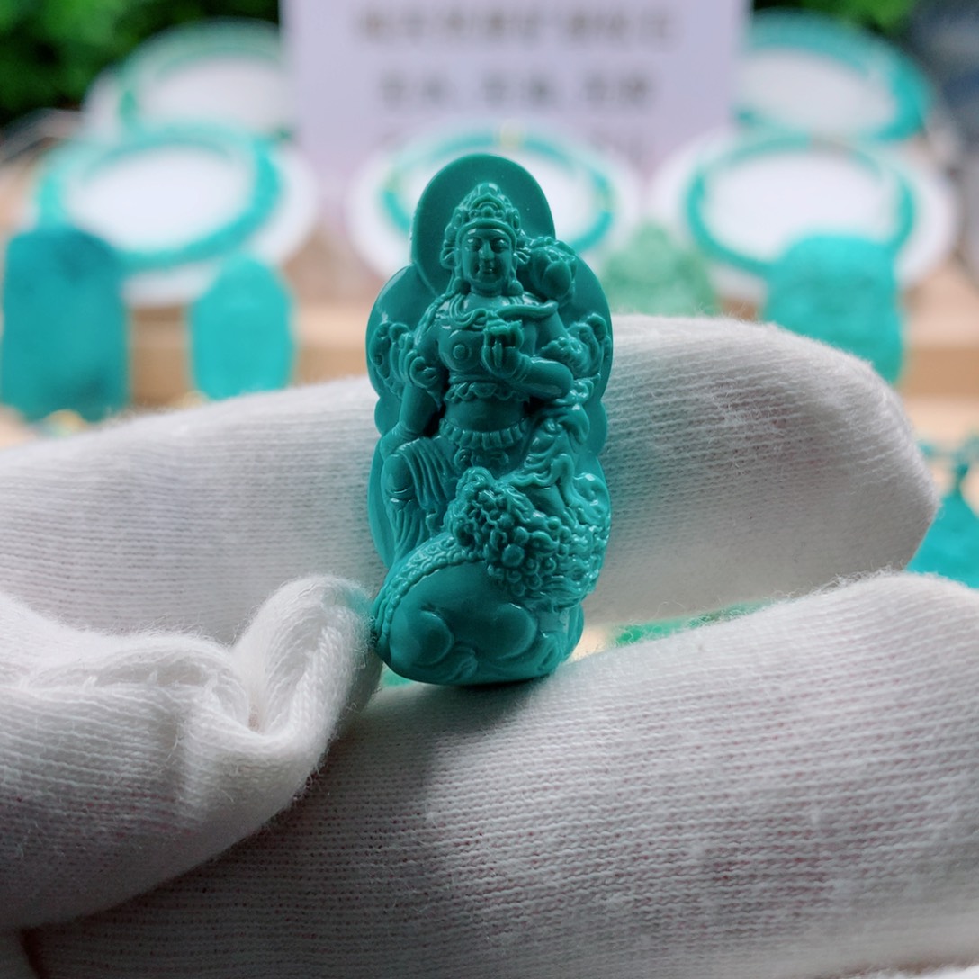 绿松石未镶嵌文殊菩萨