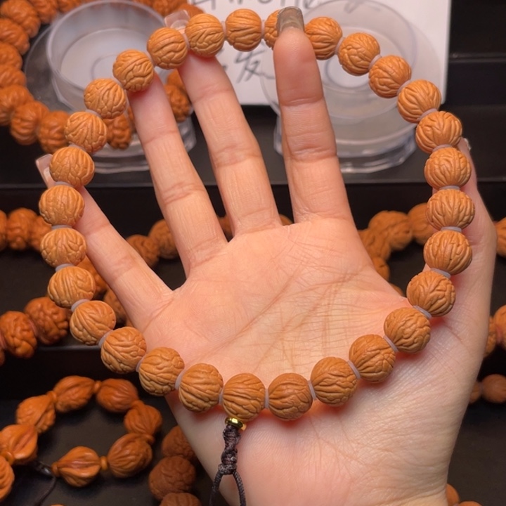 桃核手串1.3尺寸聚宝盆佛魔圈（16号链接）