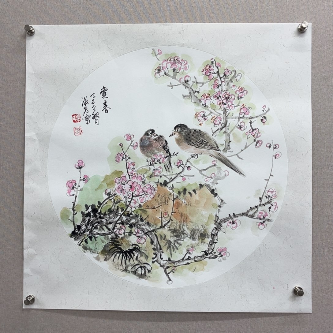 国画艺术家真人手绘