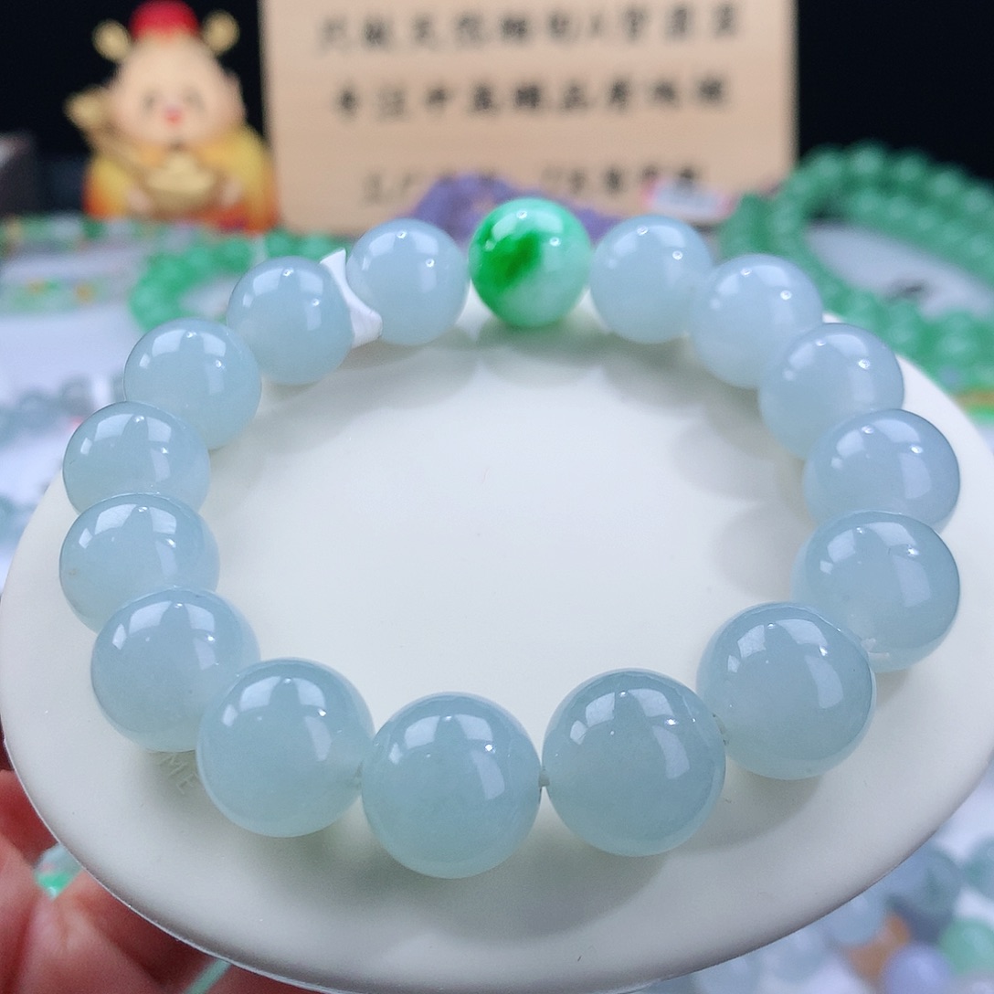 翡翠手链未镶嵌卡12.7