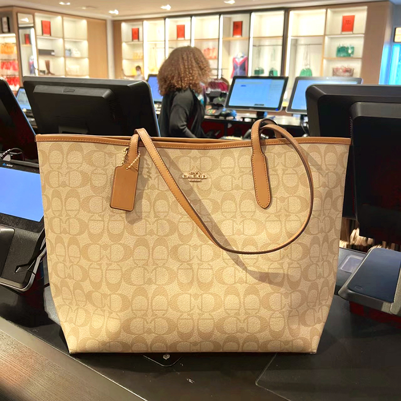 香港正品2025新款真皮奢侈品大容量购物袋百搭托特包新款托特包