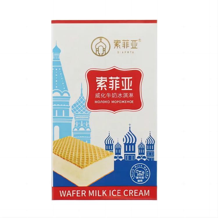 【5支】索菲亚威化夹心牛奶口味冰淇淋65g