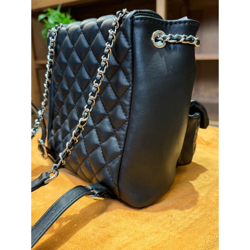 HIRMRIS手工真皮包20-551038-黑  小青珍珠双肩包香